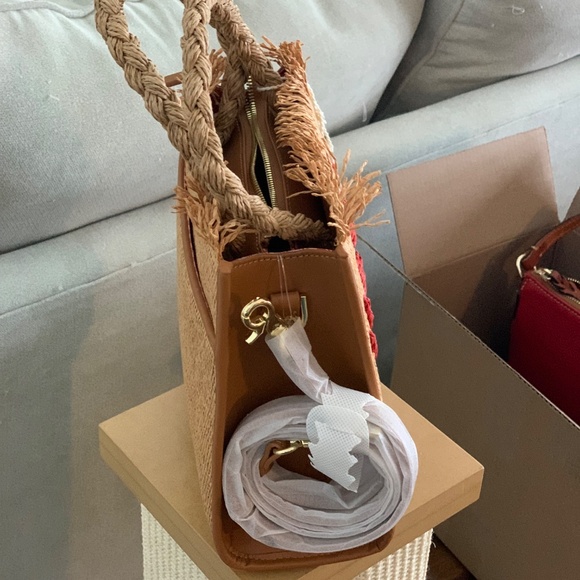 Spartina 449 woven straw satchel Hamilton crab - Picture 8 of 14